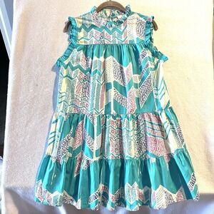 Pinch Maggi Dress Jade M Medium Cotton Tiered‎ Babydoll